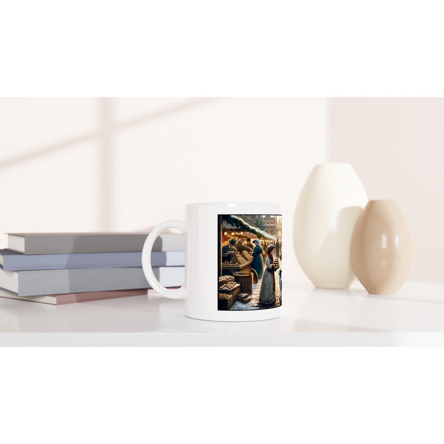 Border Collie - Victorian Christmas Mince Pies 11oz Ceramic Mug