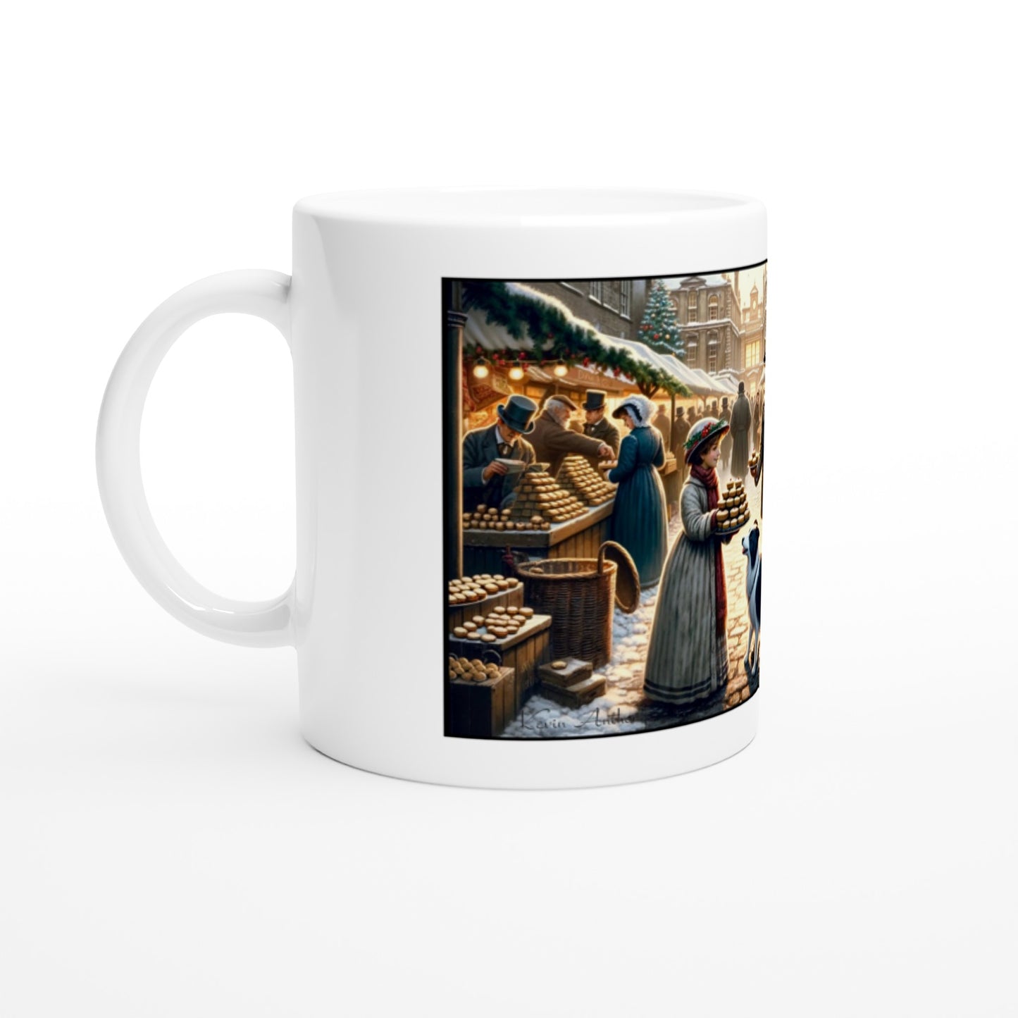 Border Collie - Victorian Christmas Mince Pies 11oz Ceramic Mug
