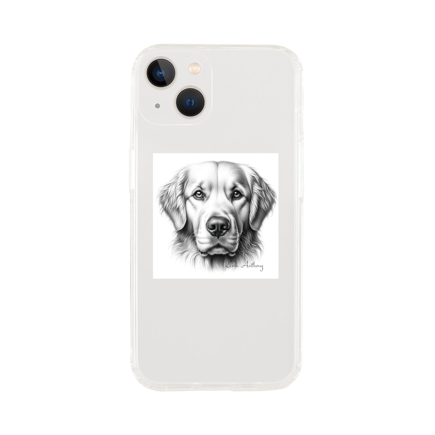 Golden Retriever Phone Case - Clear case