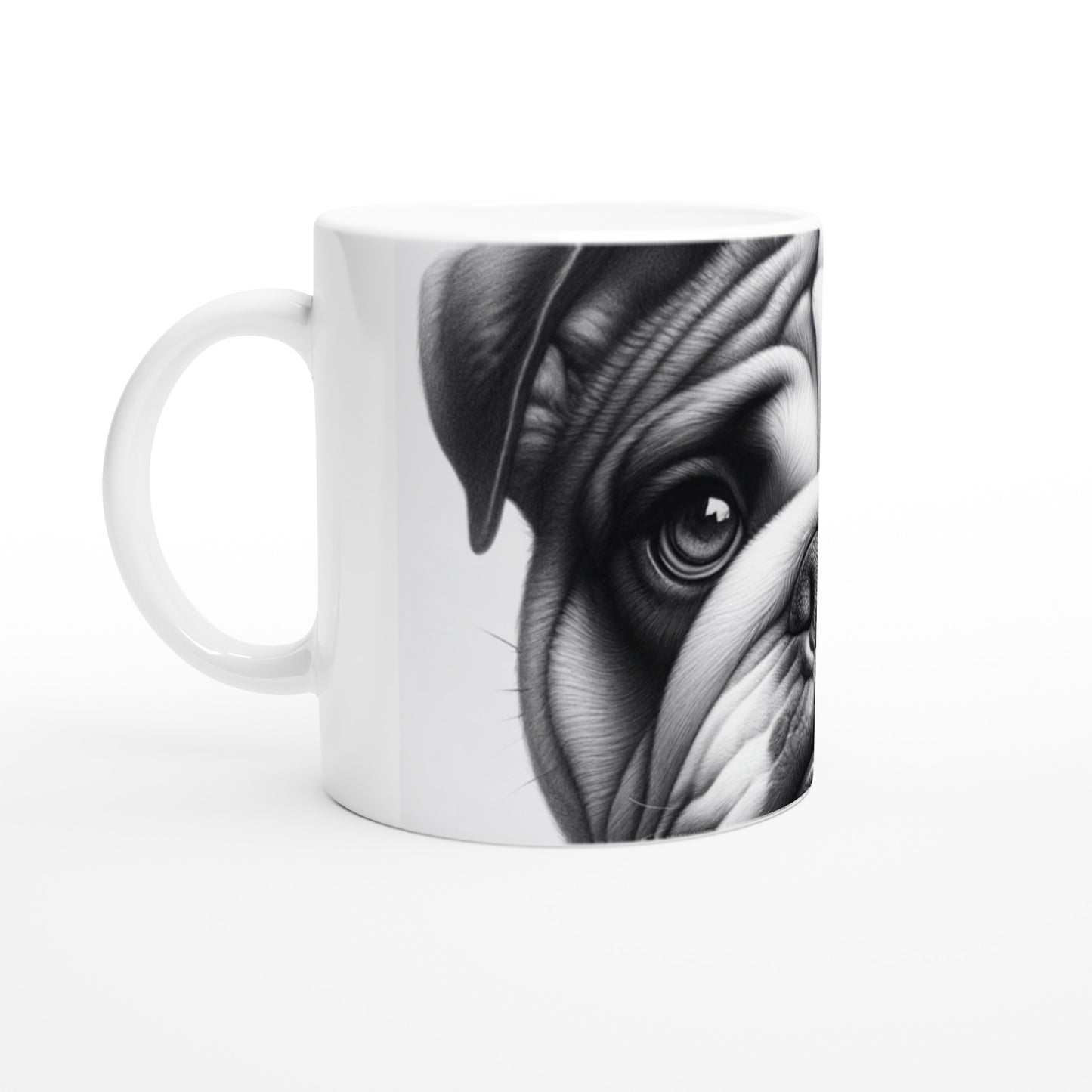 Bulldog Drawing "Eyes" 11oz Ceramic Mug