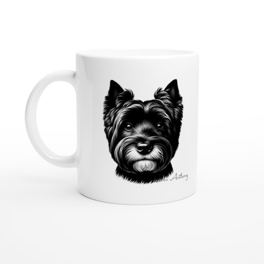 West Highland Terrier Drawing "I love my dog..!" 11oz Ceramic Mug