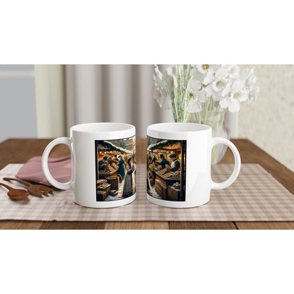 Border Collie - Victorian Christmas Mince Pies 11oz Ceramic Mug