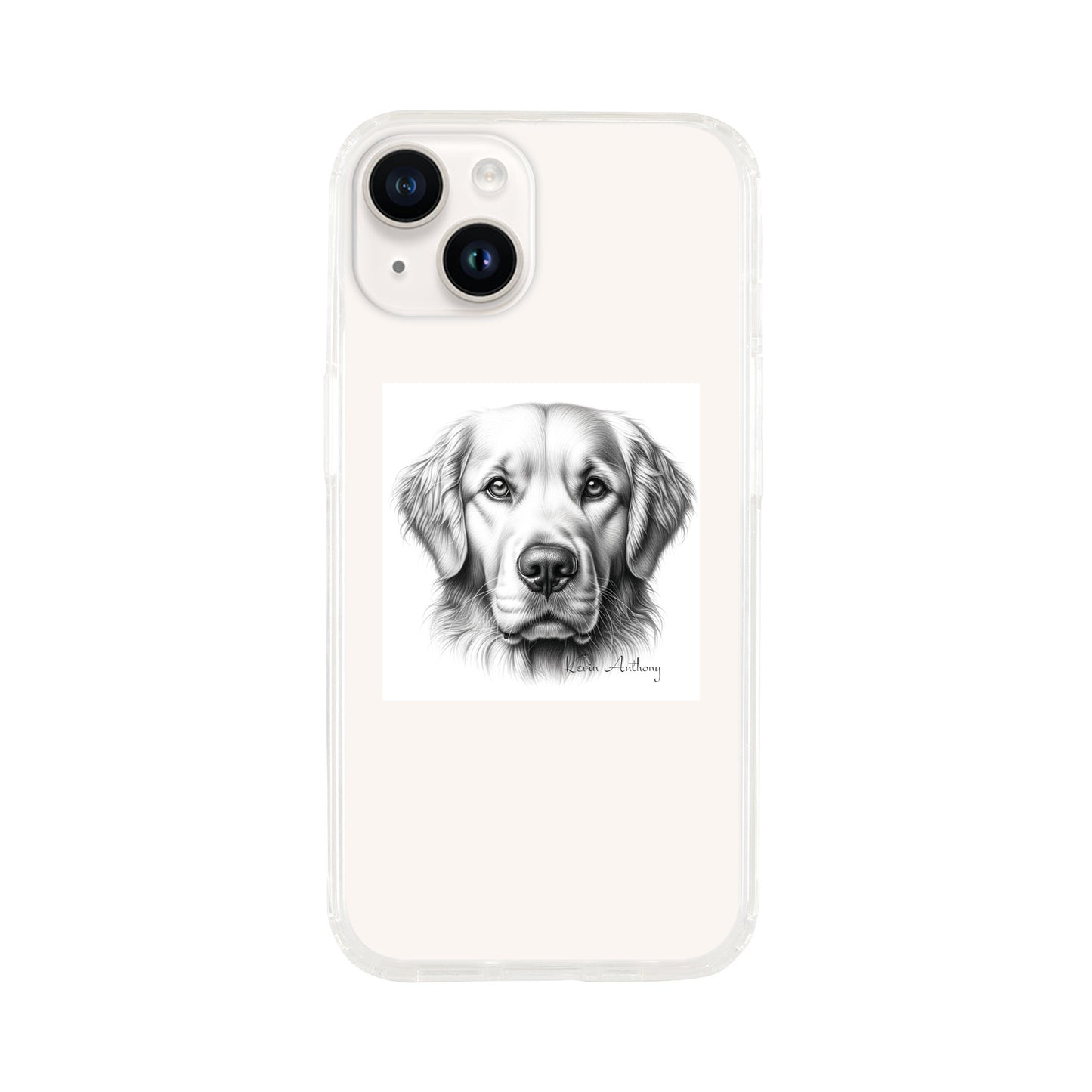 Golden Retriever Phone Case - Clear case