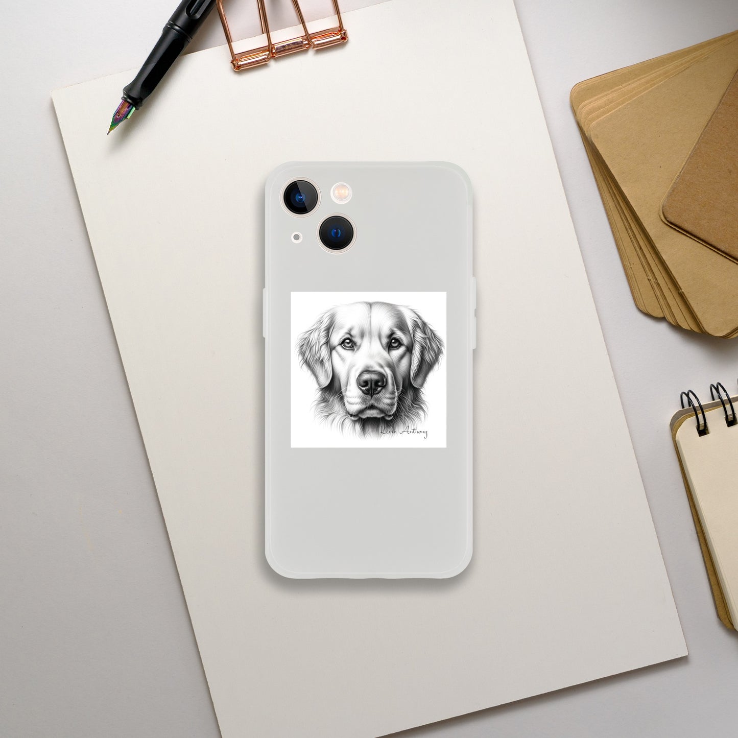 Golden Retriever Flexi Phone Case