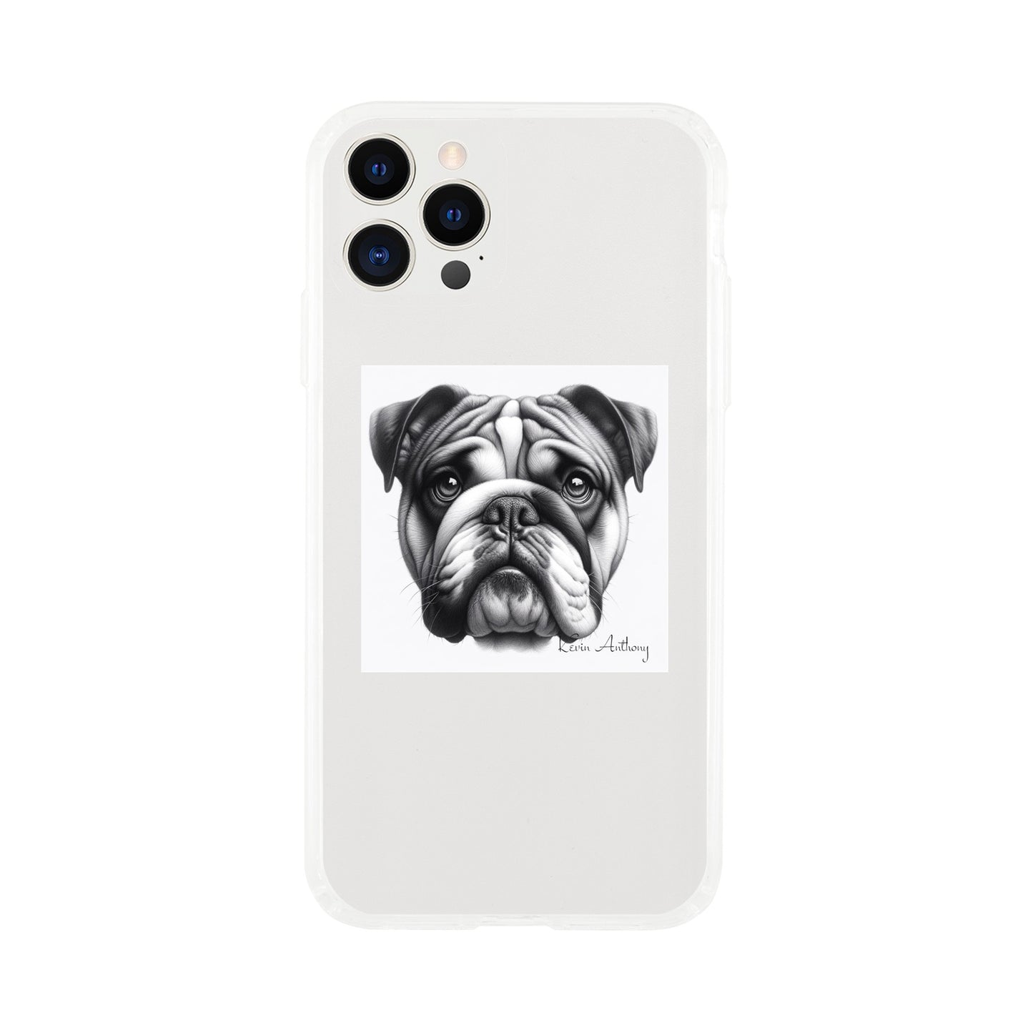 Bulldog Phone Case - Clear case