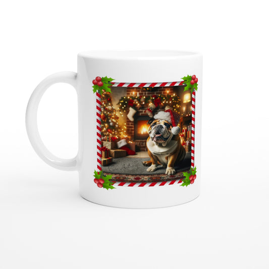 Bulldog Christmas 11oz Ceramic Mug