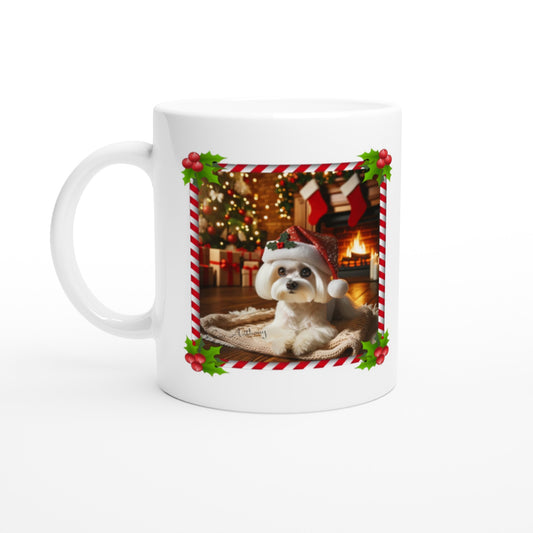 Maltese Christmas 11oz Ceramic Mug