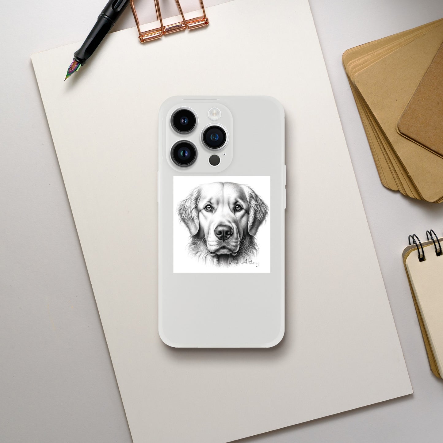 Golden Retriever Flexi Phone Case